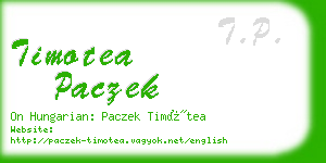 timotea paczek business card